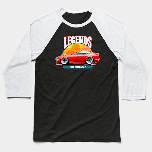 My Cartooned Legends Datsun Fairlady Z Baseball T-Shirt by stefansautoart